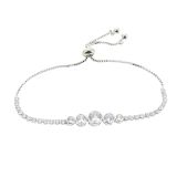 Bracelet femme strass en cristal Acier Inoxydable adjustable LUCILE