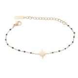 Bracelet femme acier inoxydable adjustable Anis étoile perle HACI