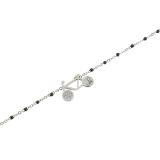 Bracelet femme acier inoxydable adjustable strass perle ASHLEY 