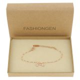 Bracelet femme acier inoxydable adjustable strass perle ASHLEY 