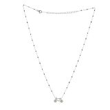 Collier femme acier inoxydablef à perle ESMA