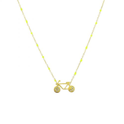 Collier femme acier inoxydable à perle ESMA