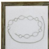 Ceinture chaîne pendantes à strass et ovale pour femme , ADOLPHE