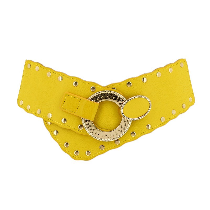 Ceinture Large Élastique Pour Femme - Ajustable Avec Boucle - Pour Robes, Manteaux Et Taille Grande