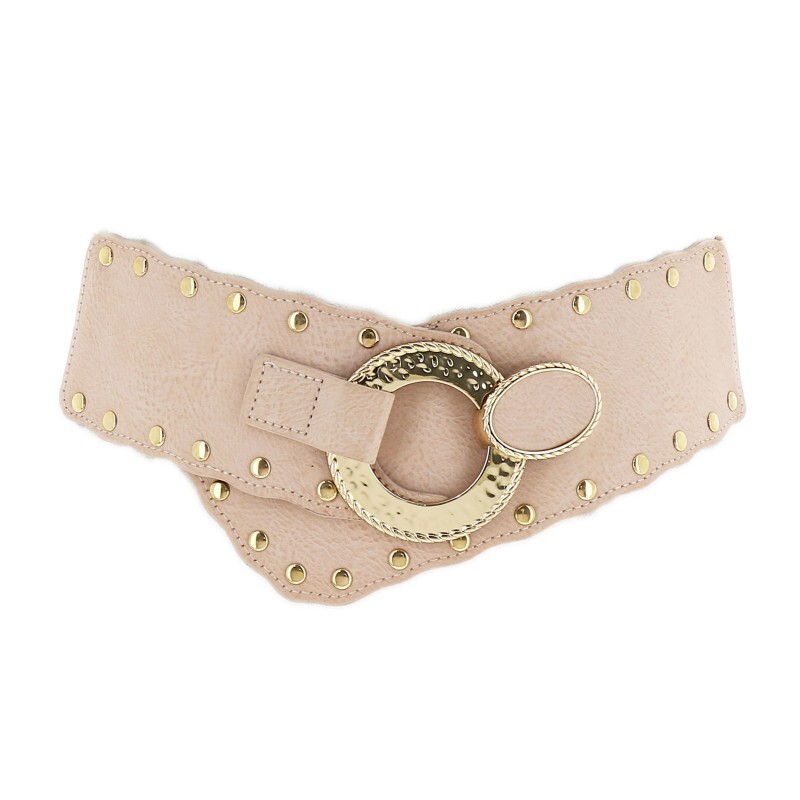 Ceinture élastique à Paillettes Avec Boucle Métallique – Largeur 4,5 Cm, Taille Ajustable 48-86 Cm – Multicolore