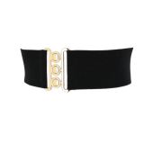 Ceinture femme élastique large à boucle 3 boutons, GLORIA Fabriqué en France