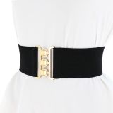 Ceinture femme élastique large à boucle 3 boutons, GLORIA Fabriqué en France