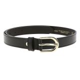 Women genuine Italian leather belt with golden Buckle, HACENA