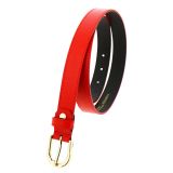 Women genuine Italian leather belt with golden Buckle, HACENA