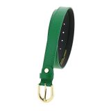 Women genuine Italian leather belt with golden Buckle, HACENA