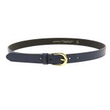 Women genuine Italian leather belt with golden Buckle, HACENA