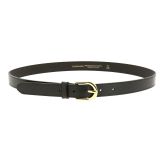 Women genuine Italian leather belt with golden Buckle, HACENA