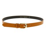 Women genuine Italian leather belt with golden Buckle, HACENA