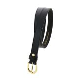 Women genuine Italian leather belt with golden Buckle, HACENA