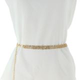 Woman's Lady Fashion Metal Chain Style Belt with strass, body chain jewel, ENEA