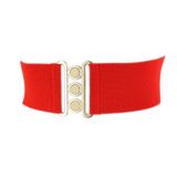 Ceinture femme élastique large à boucle 3 boutons, GLORIA Fabriqué en France