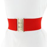 Ceinture femme élastique large à boucle 3 boutons, GLORIA Fabriqué en France