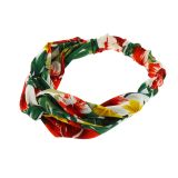 Damen Stirnband, Headband elastische Blume gedruckt KATI