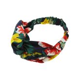 Damen Stirnband, Headband elastische Blume gedruckt KATI