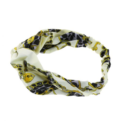 Damen Stirnband, Headband elastische Blume gedruckt KATI