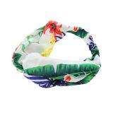 Damen Stirnband, Headband elastische Blume gedruckt KATI