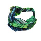 Damen Stirnband, Headband elastische Blume gedruckt KATI