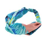 Damen Stirnband, Headband elastische Blume gedruckt KATI