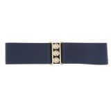 Ceinture femme élastique large à boucle 3 boutons, GLORIA Fabriqué en France