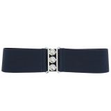 Ceinture femme élastique large à boucle 3 boutons, GLORIA Fabriqué en France