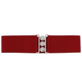 Ceinture femme élastique large à boucle 3 boutons, GLORIA Fabriqué en France