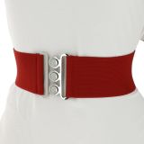 Ceinture femme élastique large à boucle 3 boutons, GLORIA Fabriqué en France