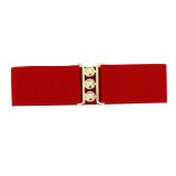 Ceinture femme élastique large à boucle 3 boutons, GLORIA Fabriqué en France