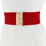 Ceinture femme élastique large à boucle 3 boutons, GLORIA Fabriqué en France