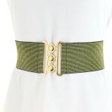 Ceinture femme élastique large à boucle 3 boutons, GLORIA Fabriqué en France