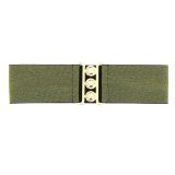 Ceinture femme élastique large à boucle 3 boutons, GLORIA Fabriqué en France