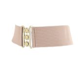 Ceinture femme élastique large à boucle 3 boutons, GLORIA Fabriqué en France