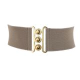 Ceinture femme élastique large à boucle 3 boutons, GLORIA Fabriqué en France