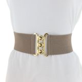 Ceinture femme élastique large à boucle 3 boutons, GLORIA Fabriqué en France