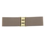 Ceinture femme élastique large à boucle 3 boutons, GLORIA Fabriqué en France