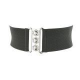 Ceinture femme élastique large à boucle 3 boutons, GLORIA Fabriqué en France