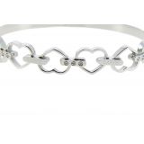 Bracelet Acier inoxydable femme Coeur à strass de Zirconium, BENNIE