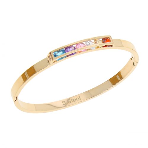 Bracelet Acier inoxydable femme à strass de Zirconium, LYDIA