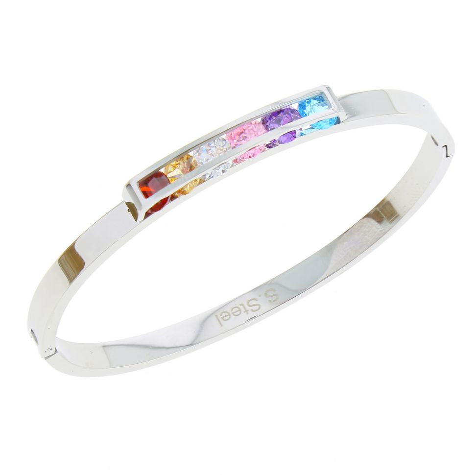 Bracelet Acier inoxydable femme à strass de Zirconium, DORIS