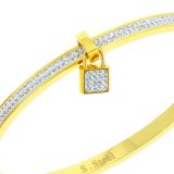 Bracciale in acciaio inossidabile da donna con strass in zirconio CHIA