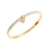 Bracelet Acier inoxydable femme Cadenas à strass de Zirconium, CHIA