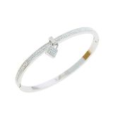 Bracelet Acier inoxydable femme Cadenas à strass de Zirconium, CHIA