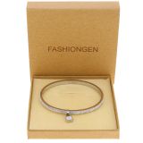 Bracelet Acier inoxydable femme Cadenas à strass de Zirconium, CHIA