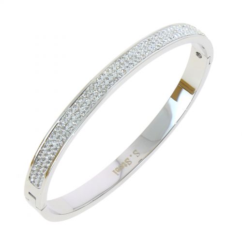 Crystal of zirconium Stainless Steel Bracelet, LYDIA