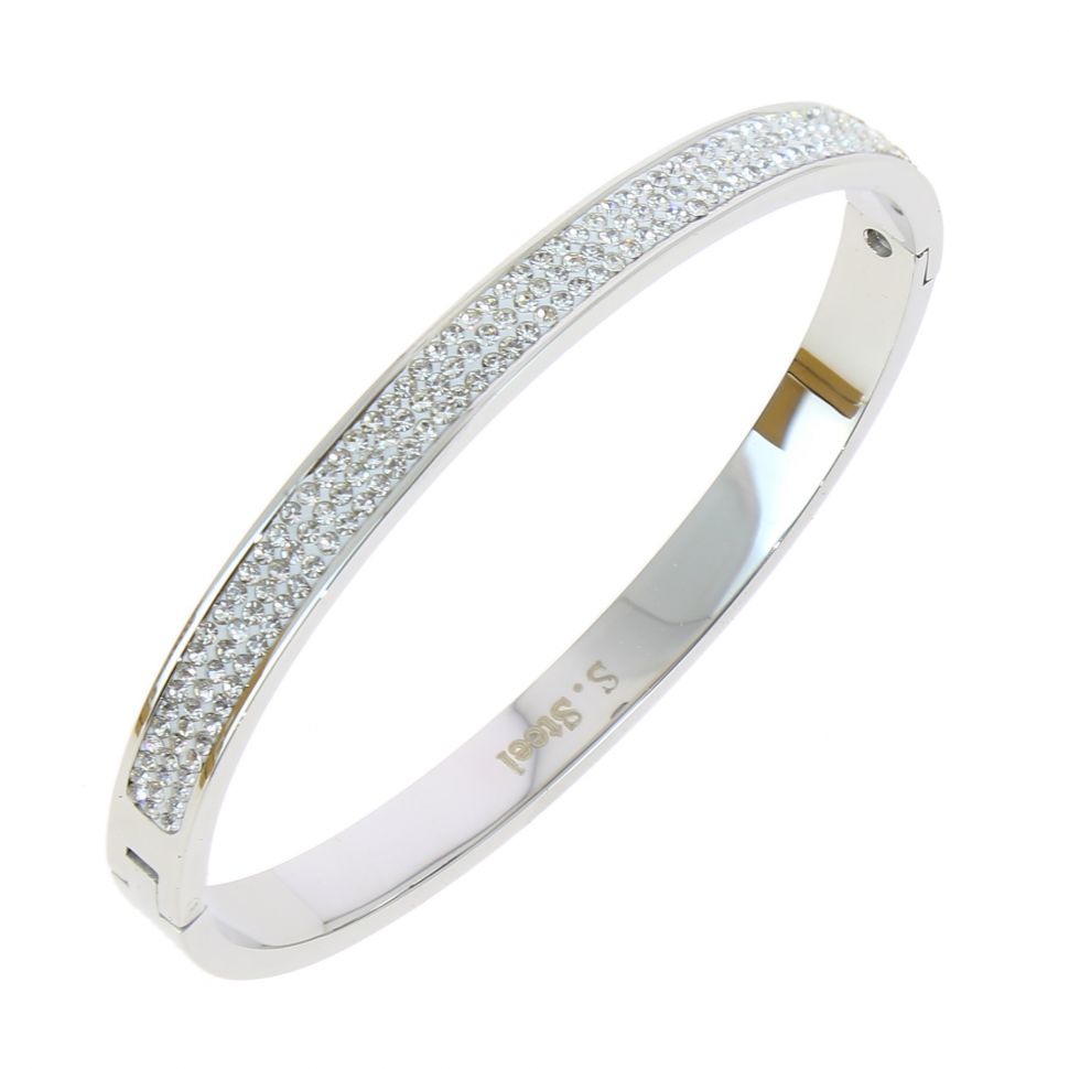 Bracelet Acier inoxydable femme à strass de Zirconium, LYDIA