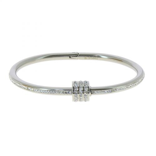 Bracciale in acciaio inossidabile da donna con strass in zirconio, MARY